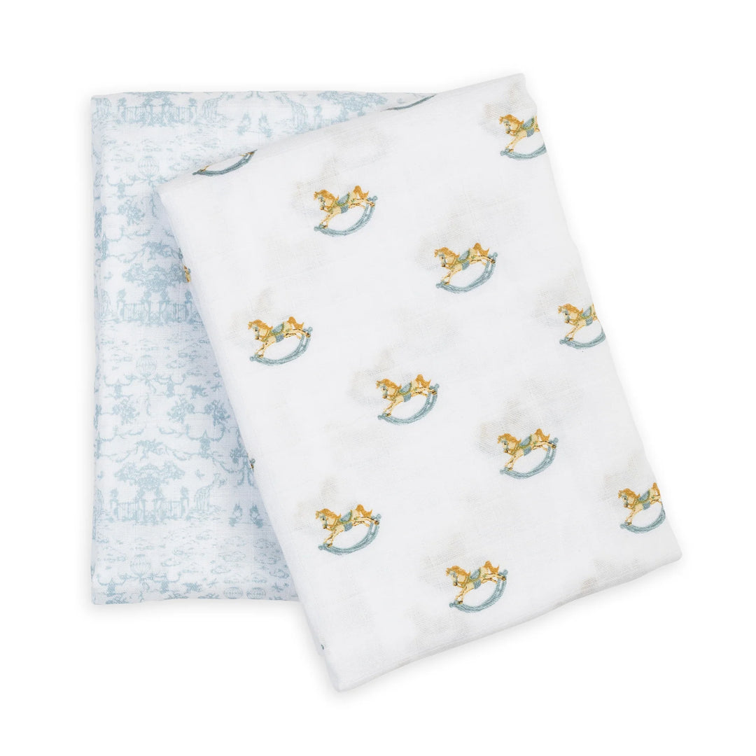 Lulujo Cotton Muslin Swaddles 2pk