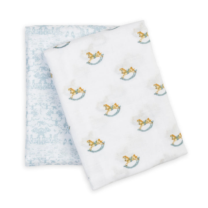 Lulujo Cotton Muslin Swaddles 2pk