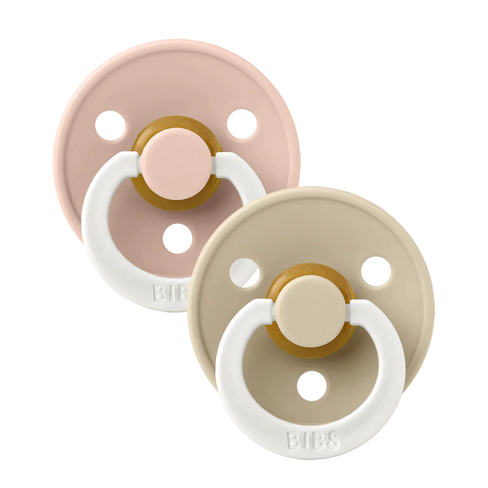 BIBS Round Colour Pacifiers GLOW - Size 3 (18-36m)