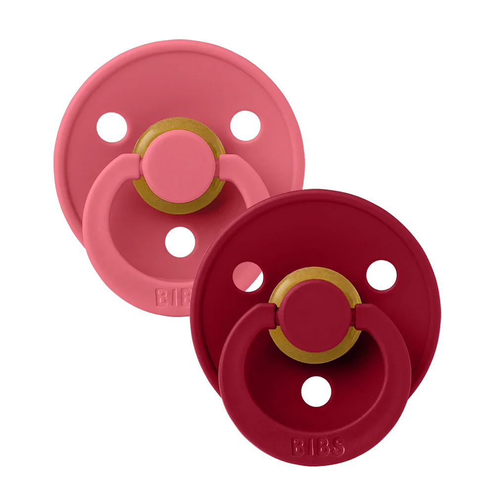 BIBS Round Colour Pacifiers - Size 1 (0-6m)