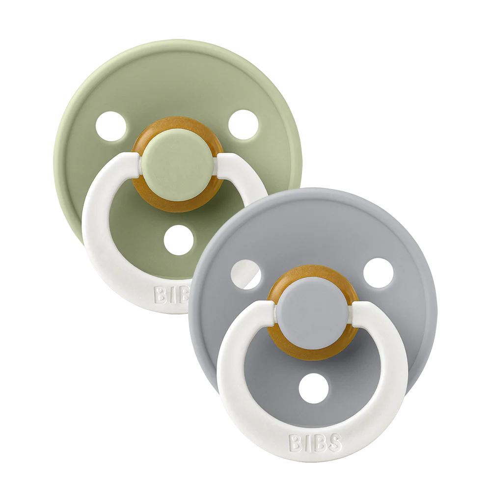BIBS Round Colour Pacifiers GLOW - Size 3 (18-36m)