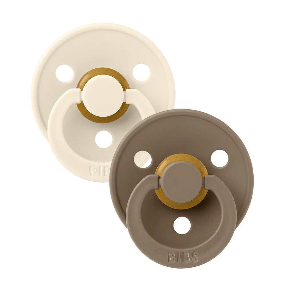 BIBS Round Colour Pacifiers - Size 1 (0-6m)
