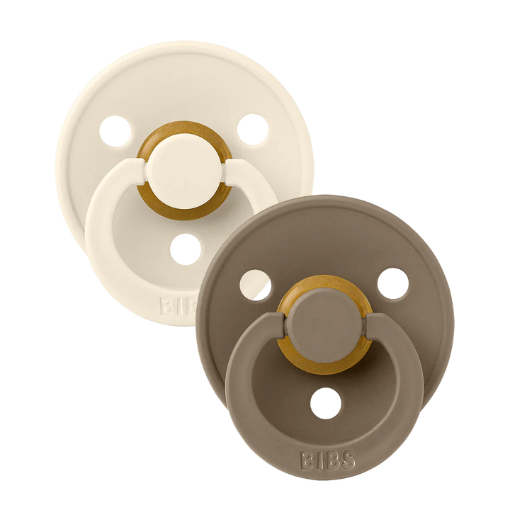 BIBS Round Colour Pacifiers - Size 1 (0-6m)