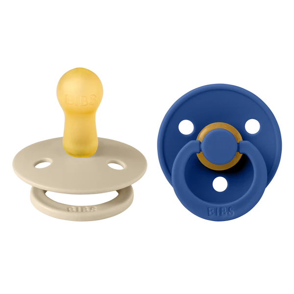 BIBS Round Colour Pacifiers - Size 1 (0-6m)