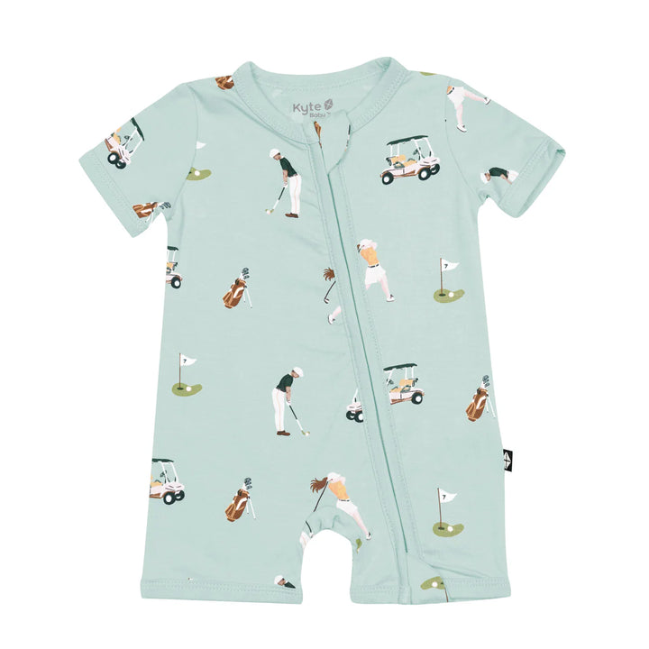 Kyte Baby Zippered Shortall - Golf