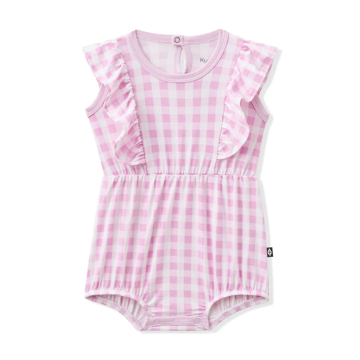 Kyte Baby Bubble Romper - Gingham Thistle