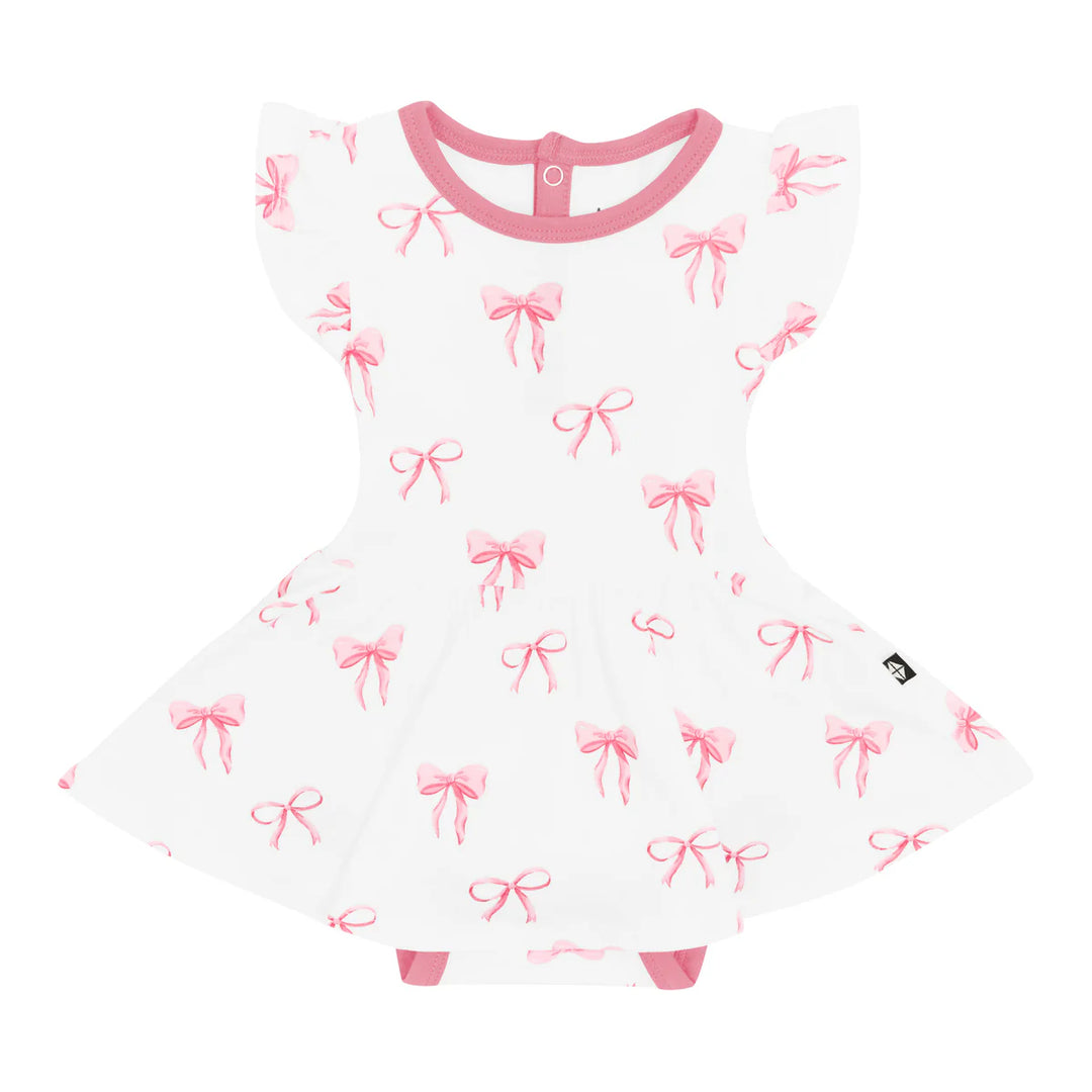 Kyte Baby Twirl Bodysuit Dress - Bow