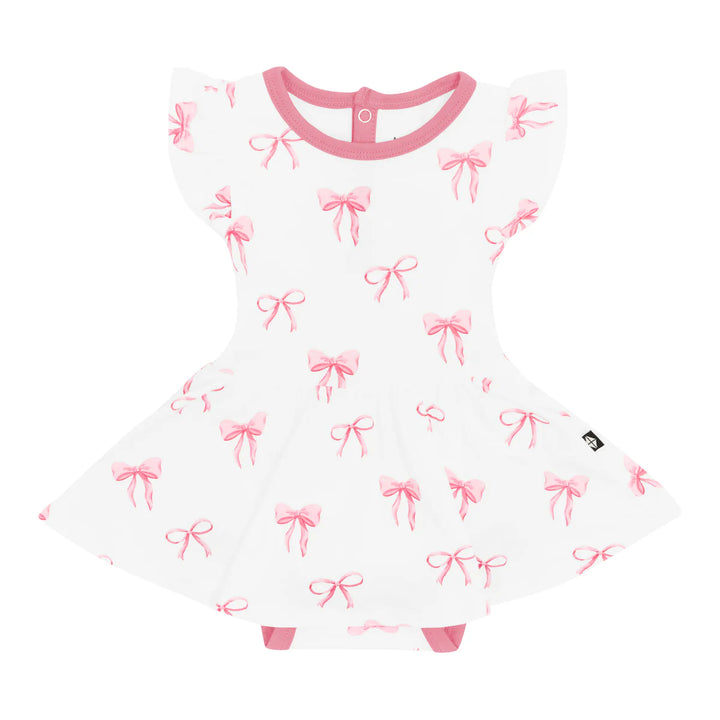 Kyte Baby Twirl Bodysuit Dress - Bow