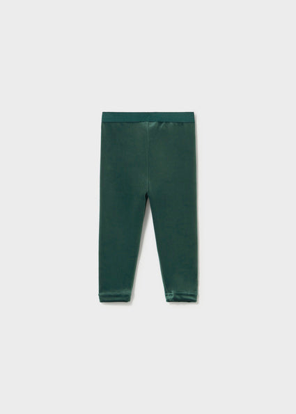 Mayoral Baby Basic Velvet Leggings - Nenufar Green