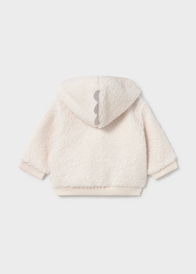 Mayoral Fuzzy Zipper Sweater - Pottery