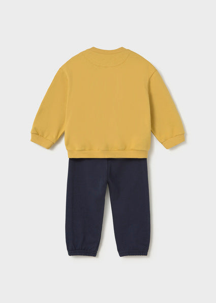 Mayoral Graphic Pullover Tracksuit - Custard