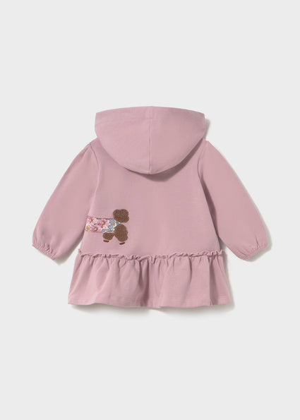 Mayoral Hooded Ruffle Dress - Mauve