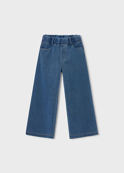 Mayoral Wide Leg Denim Pants - Light Denim