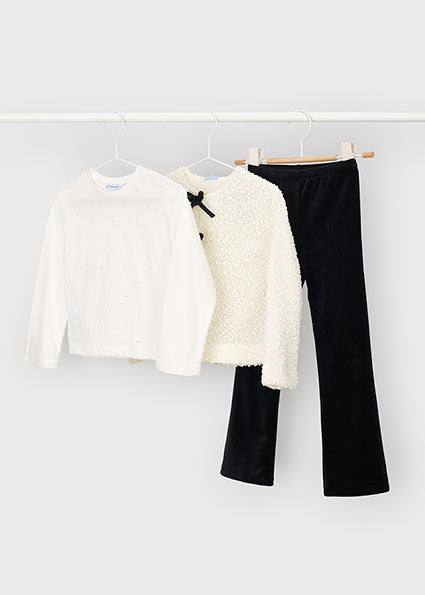 Mayoral 3pc Legging and Jacket Set - Black