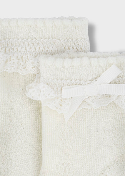 Mayoral Ruffle Socks - Natural