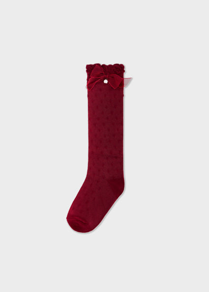 Mayoral Knee High Socks - Red