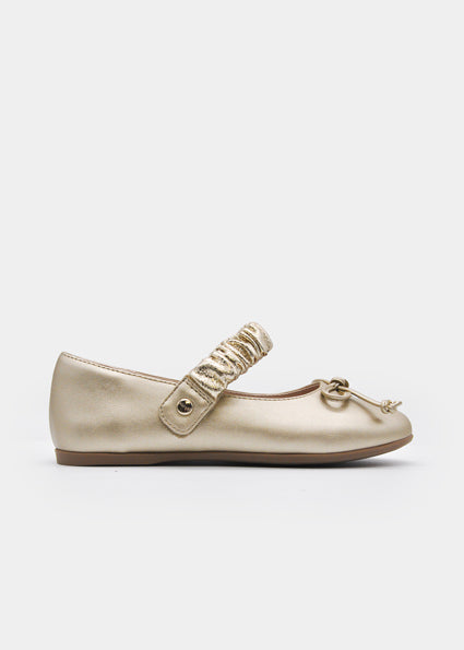 Mayoral Bow Mary Janes - Gold