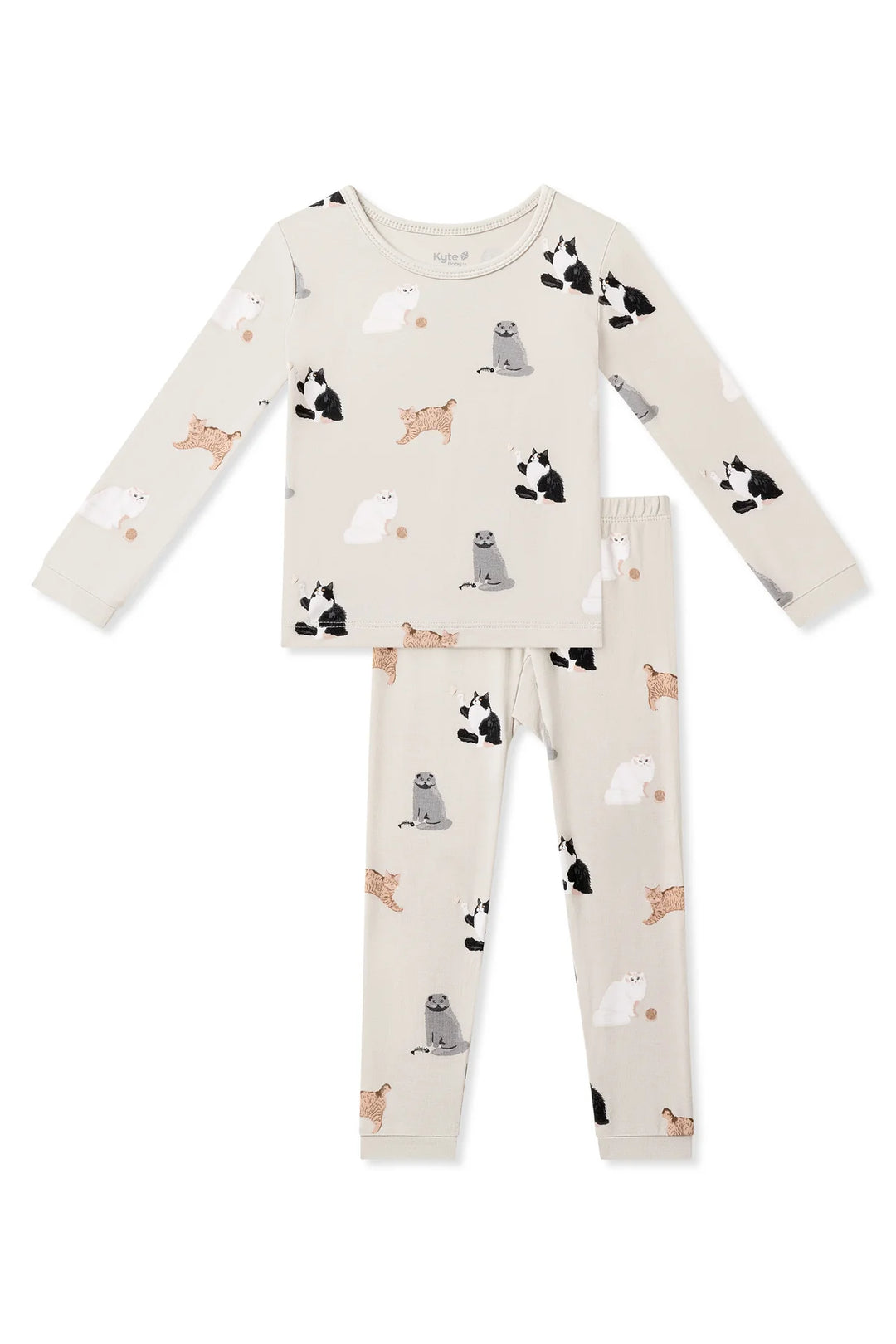 Kyte Baby Long Sleeve Toddler Pajama Set - Fluffy Cat