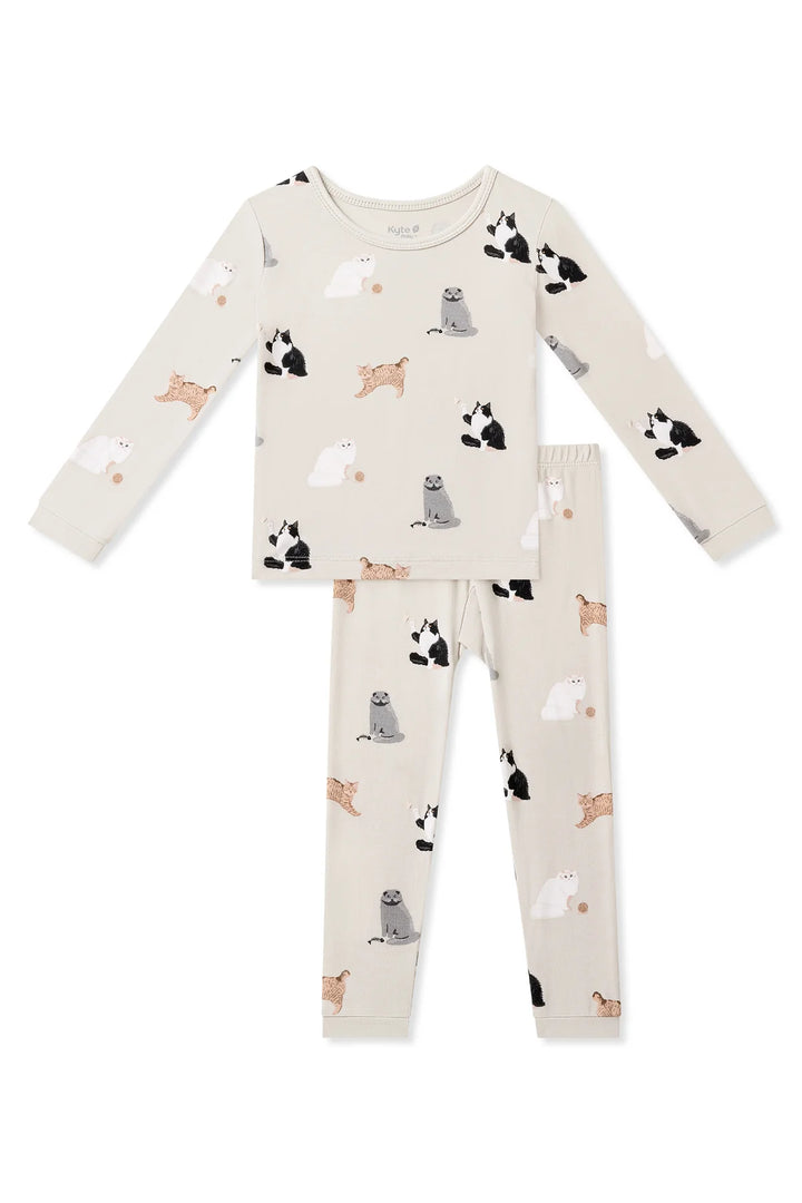 Kyte Baby Long Sleeve Toddler Pajama Set - Fluffy Cat