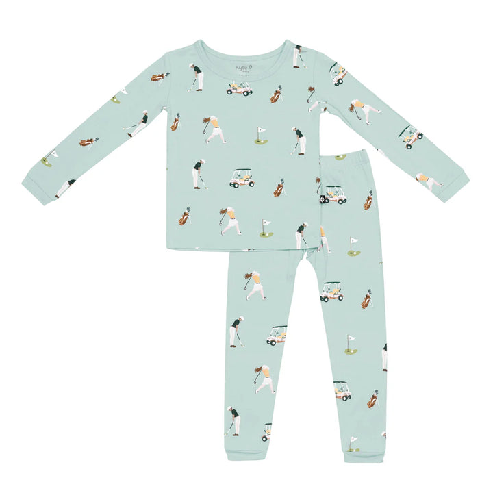 Kyte Baby Long Sleeve Toddler Pajama Set - Golf