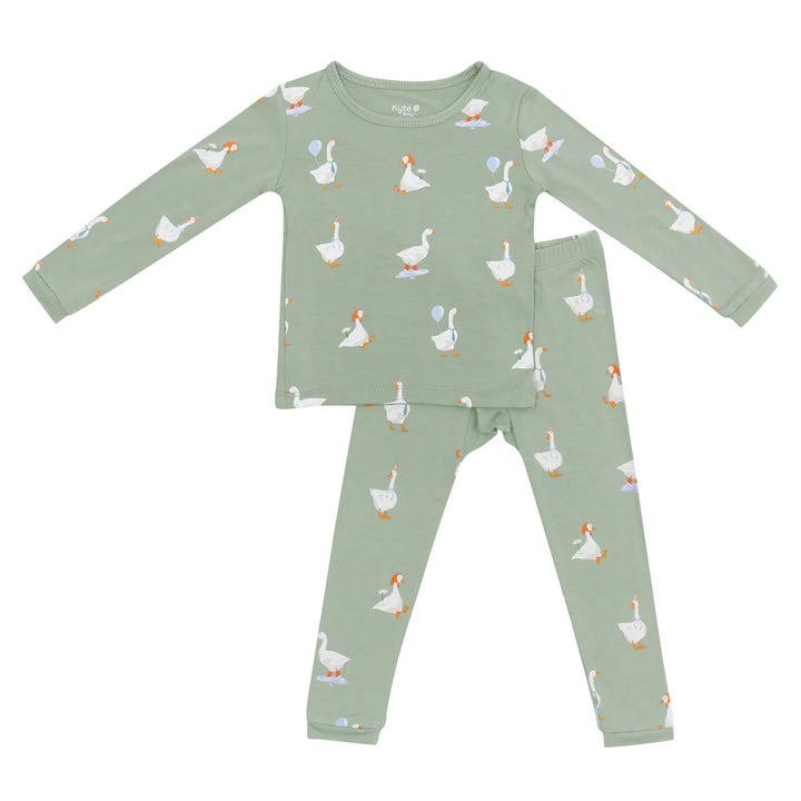 Kyte Baby Long Sleeve Toddler Pajama Set - Silly Goose