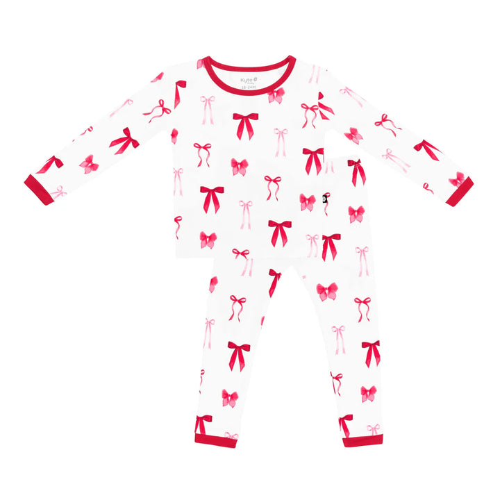 Kyte Baby Long Sleeve Toddler Pajama Set - Small Love Bow