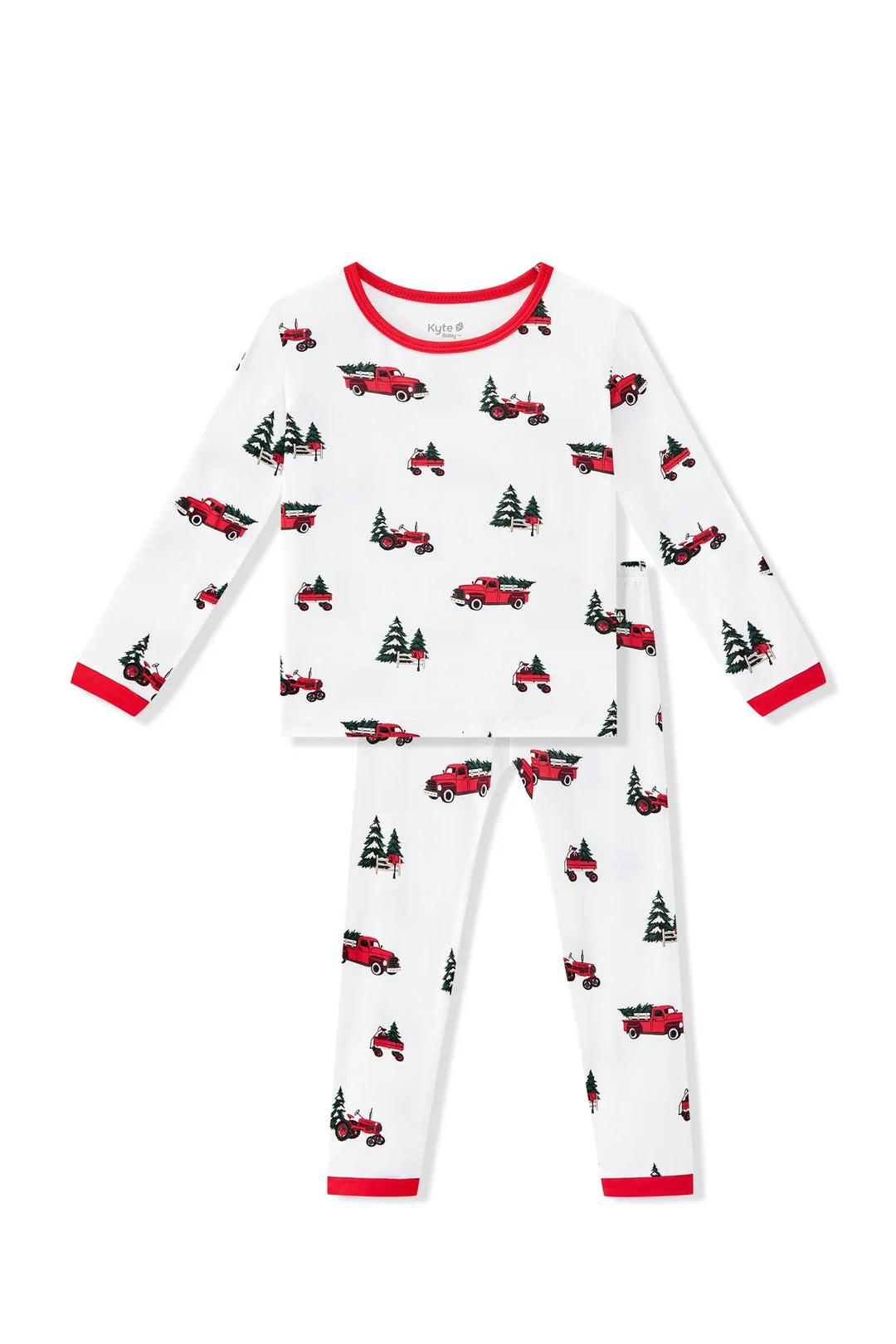 Kyte Baby Long Sleeve Toddler Pajama Set - Holiday Tree Farm