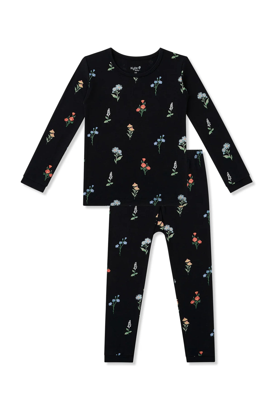 Kyte Baby Long Sleeve Toddler Pajama Set - Midnight Wildflower