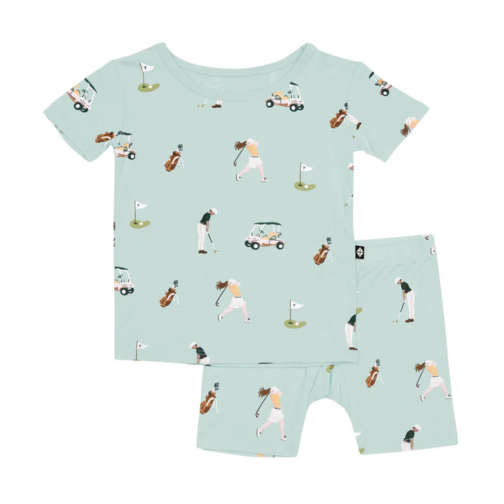 Kyte Baby Short Sleeve Toddler Pajama Set - Golf