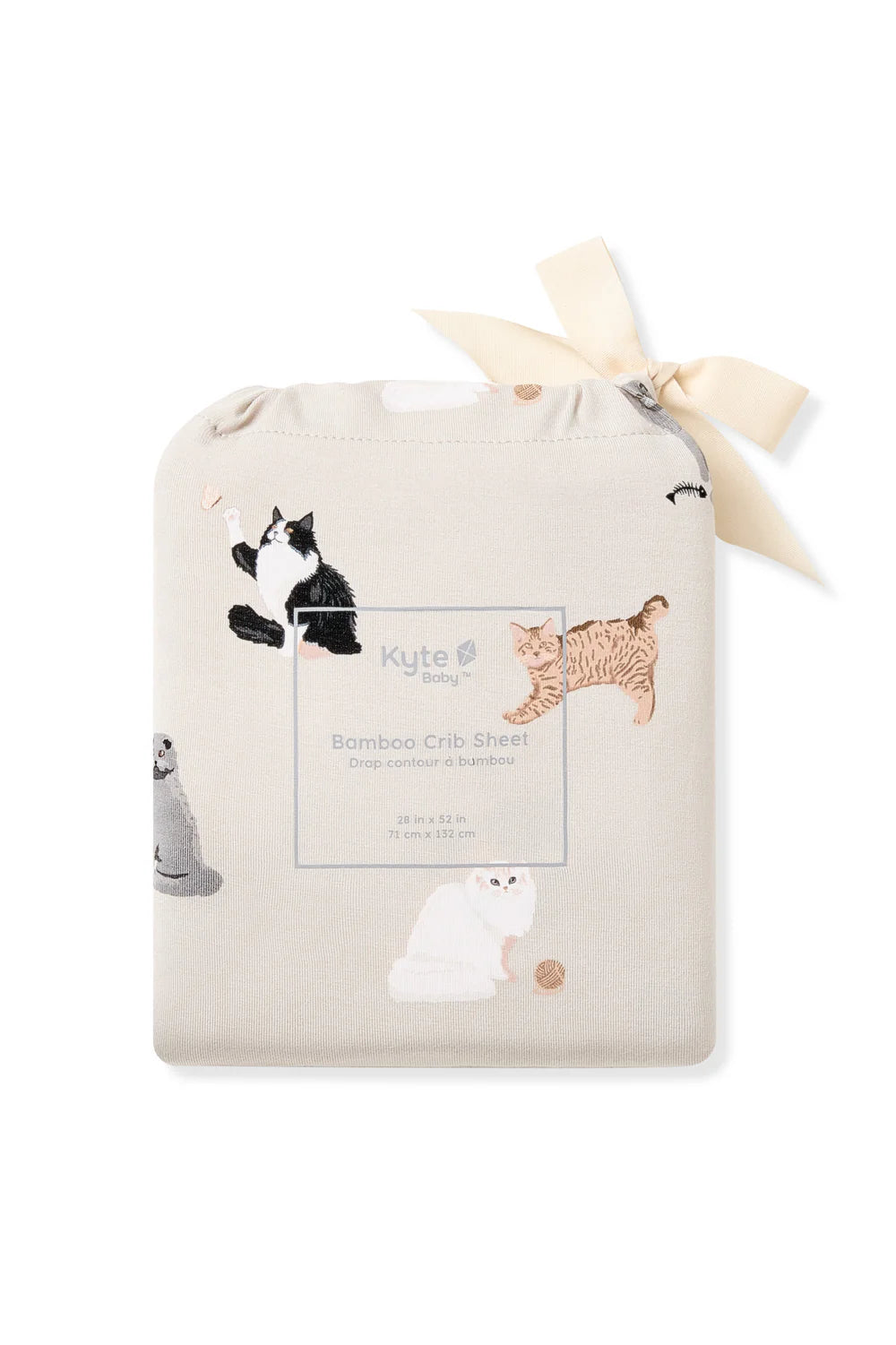 Kyte Baby Crib Sheet - Fluffy Cat