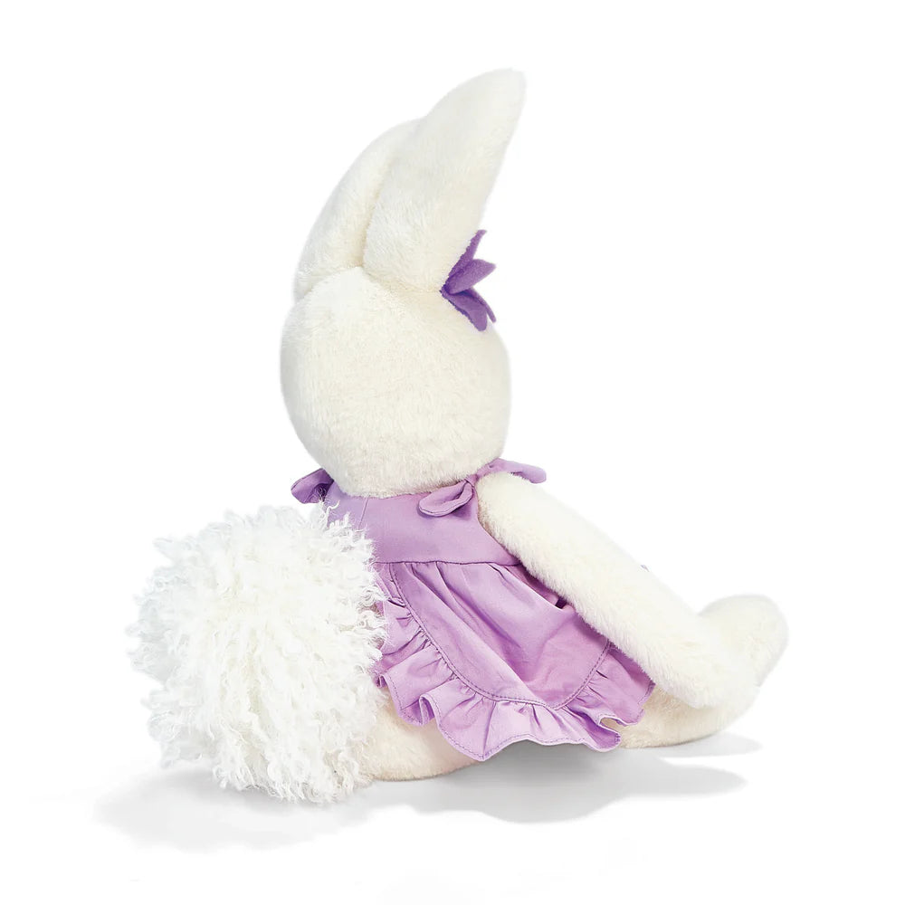 Bunnies by the Bay Garden Bloom - Cream Bunny with Purple Dress 15"