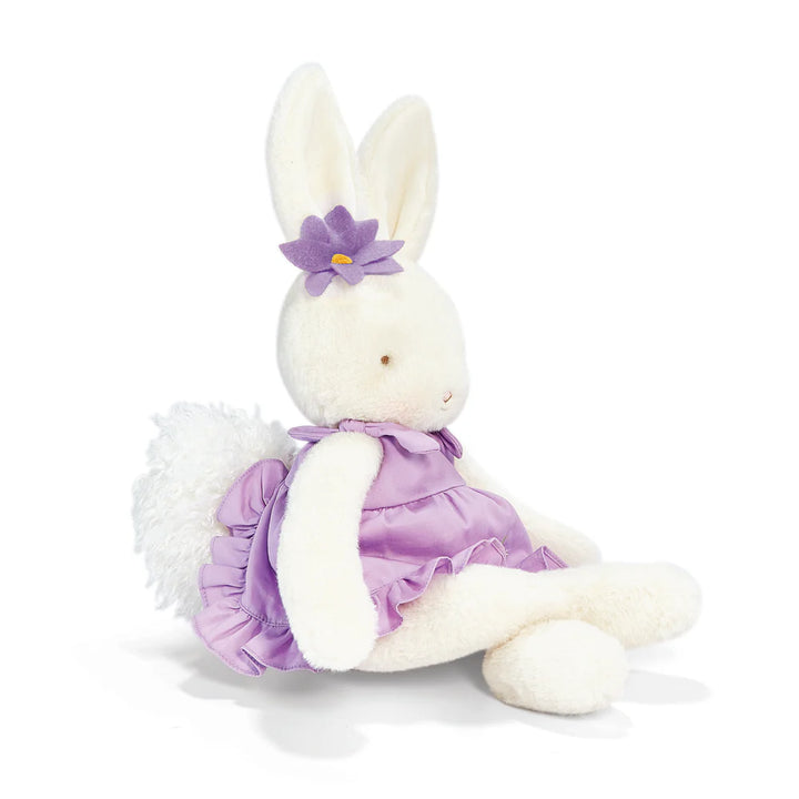 Bunnies by the Bay Garden Bloom - Cream Bunny with Purple Dress 15"