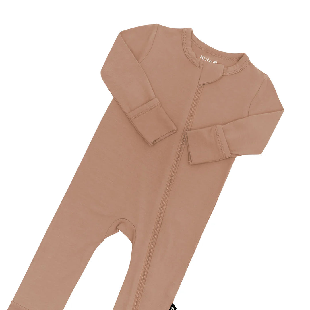 Kyte Baby Zippered Footie - Latte