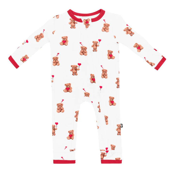 Kyte Baby Zippered Romper - Bear Hearts