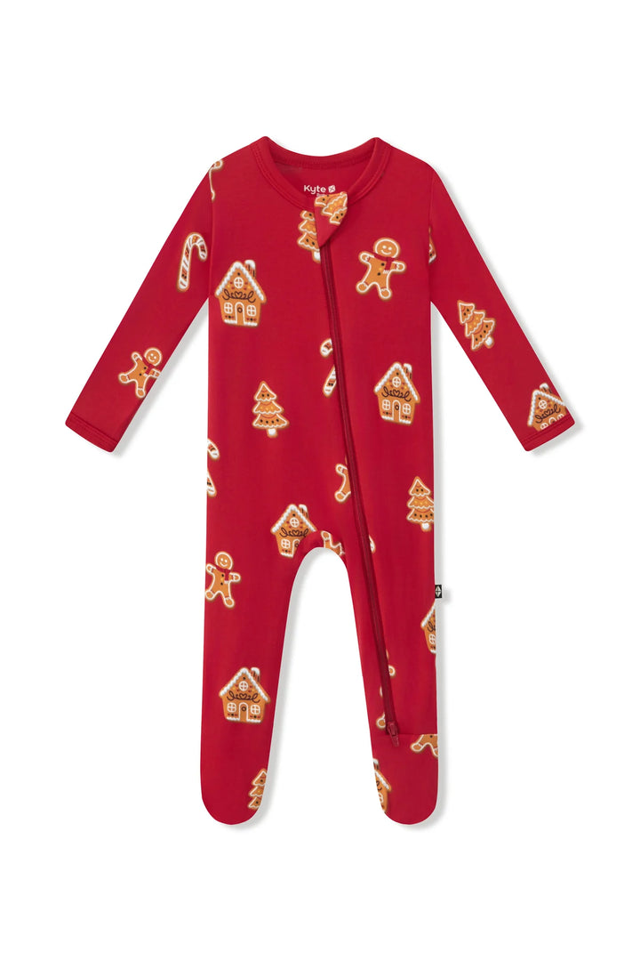 Kyte Baby Zippered Footie - Gingerbread