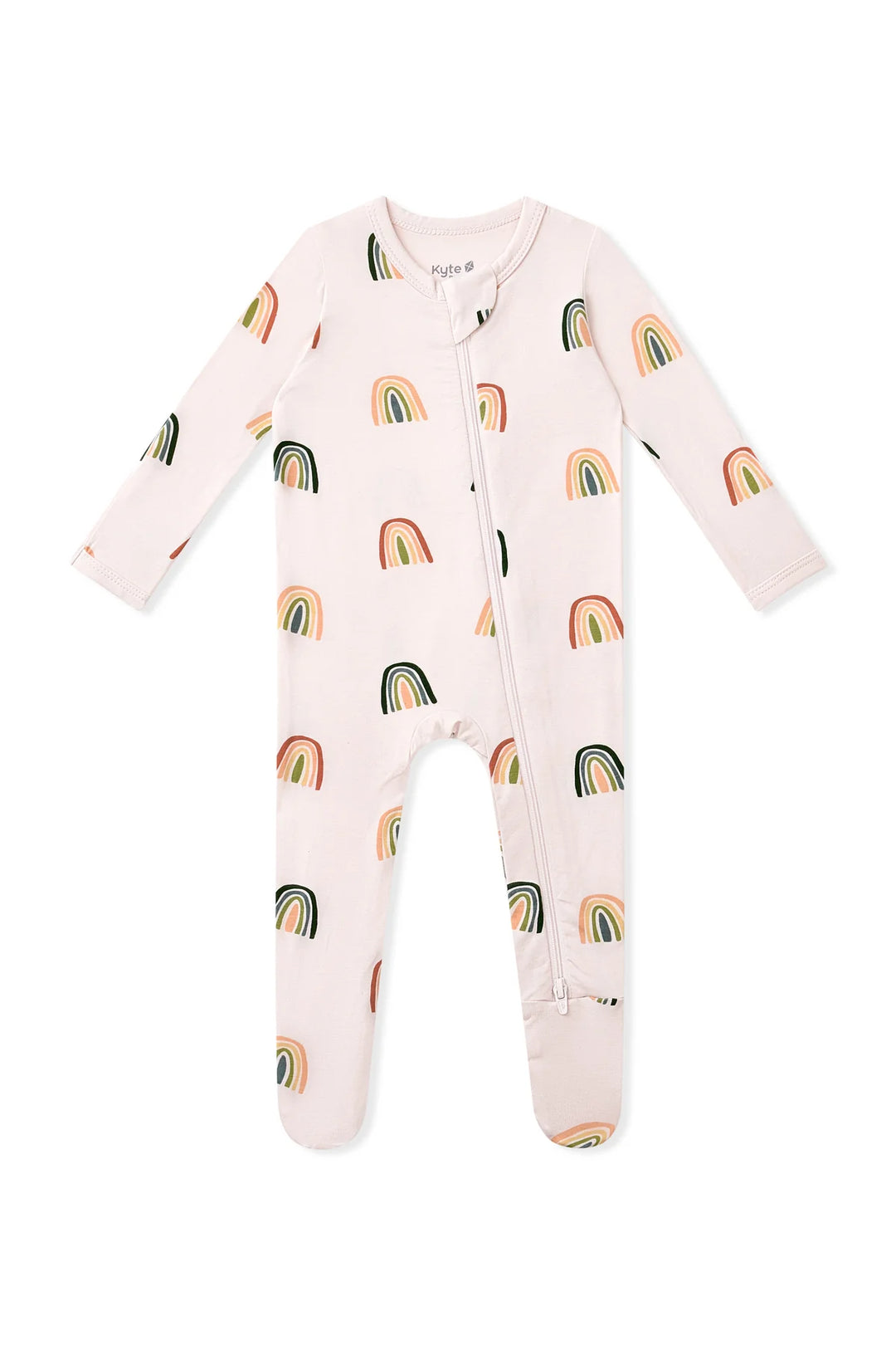 Kyte Baby Zippered Footie - Retro Rainbow