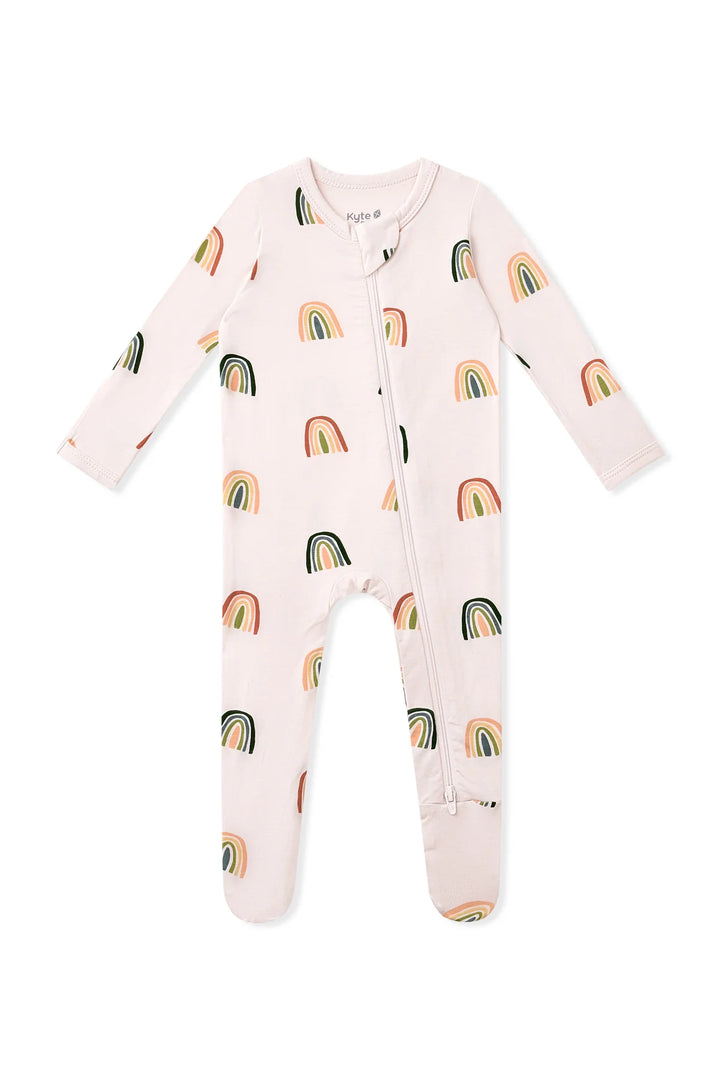Kyte Baby Zippered Footie - Retro Rainbow