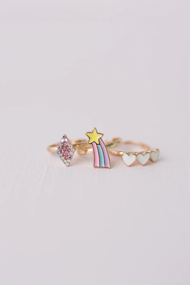 Great Pretenders Boutique Heart Star Rings Set