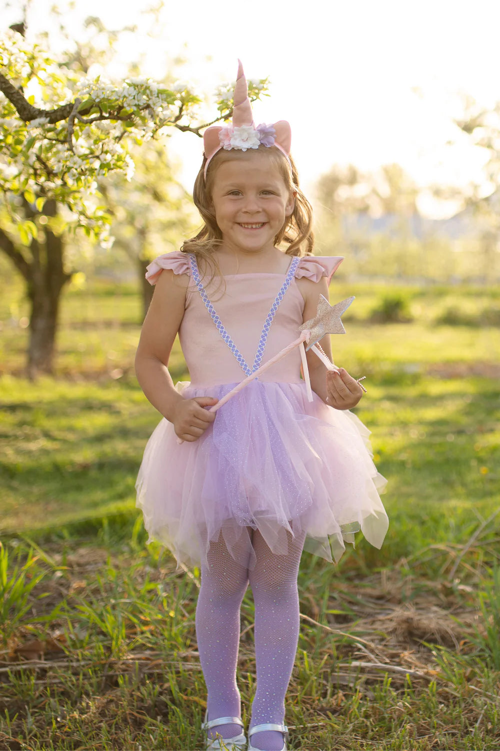 Great Pretenders Shimmer Unicorn Dress + Headband Set