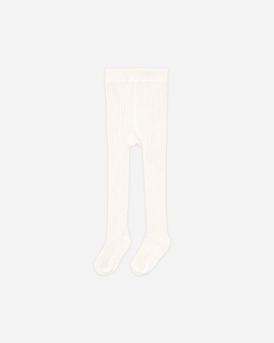 Rylee and Cru Ribbed Tights - Natural