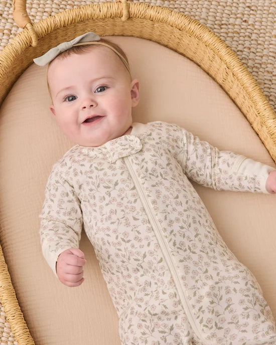 Quincy Mae Zippered Long Sleeve Footed Sleeper - Floret