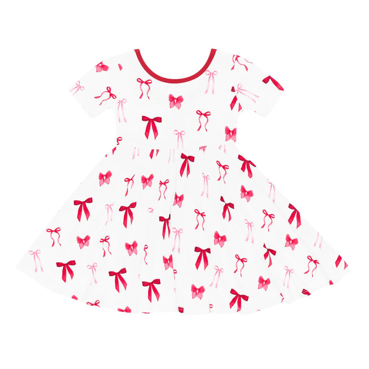 Kyte Baby Short Sleeve Twirl Dress - Small Love Bow