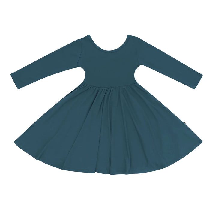 Kyte Baby Long Sleeve Twirl Dress - Atlantic