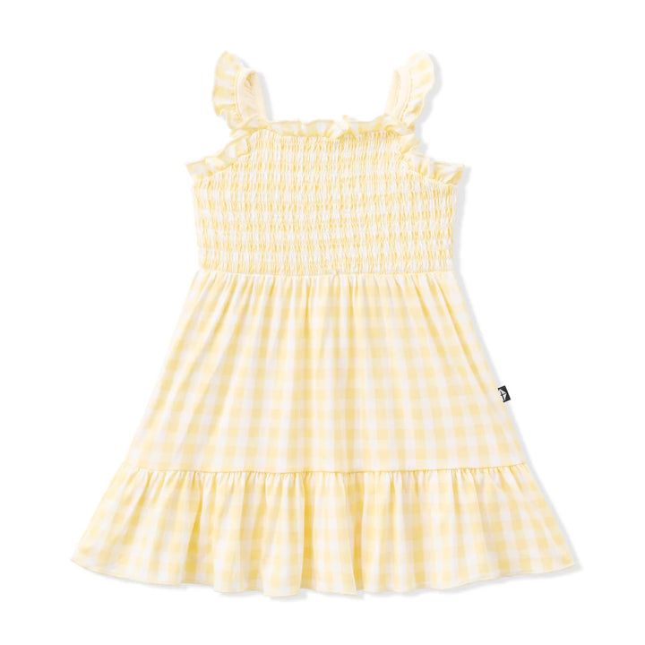 Kyte Baby Smocked Dress - Gingham Chamomile