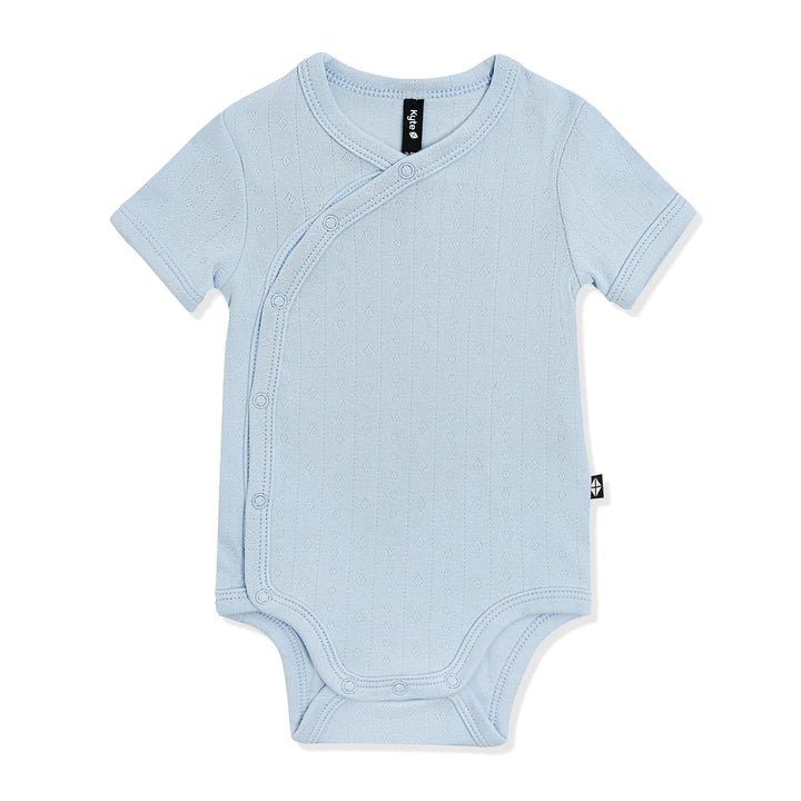 Kyte Baby Pointelle Kimono Bodysuit - Breeze