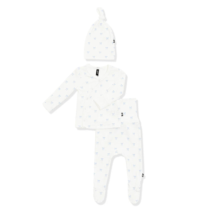 Kyte Baby Pointelle Take Me Home Set with Cap - Sweet Blue Bow