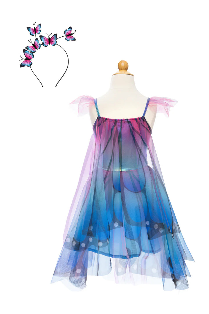 Great Pretenders Butterfly Twirl Dress with Wings &amp; Headband - Blue