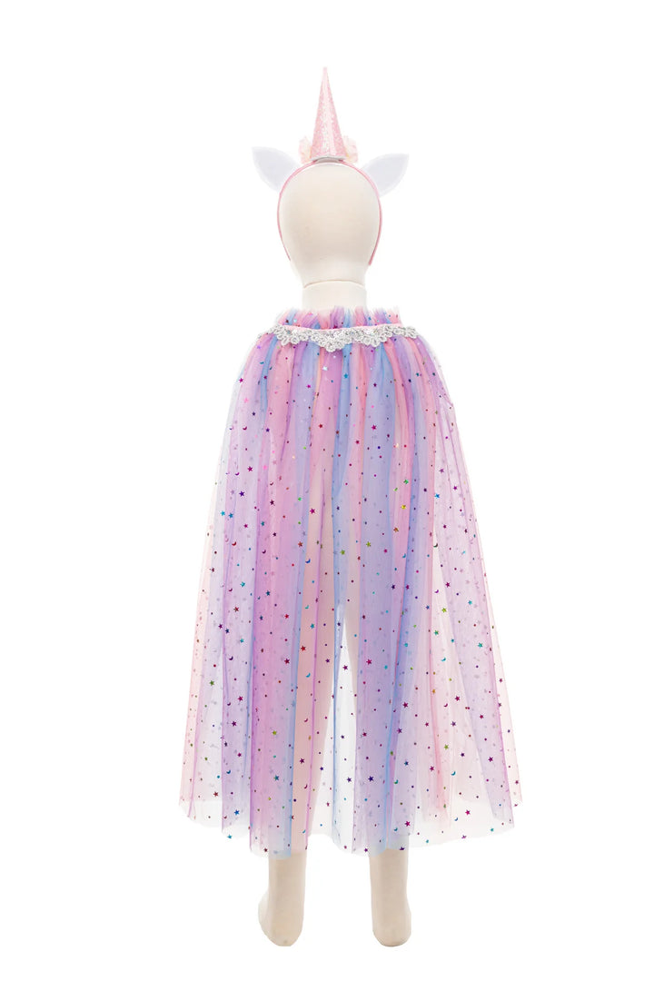 Great Pretenders Rainbow Unicorn Cape &amp; Headband Set
