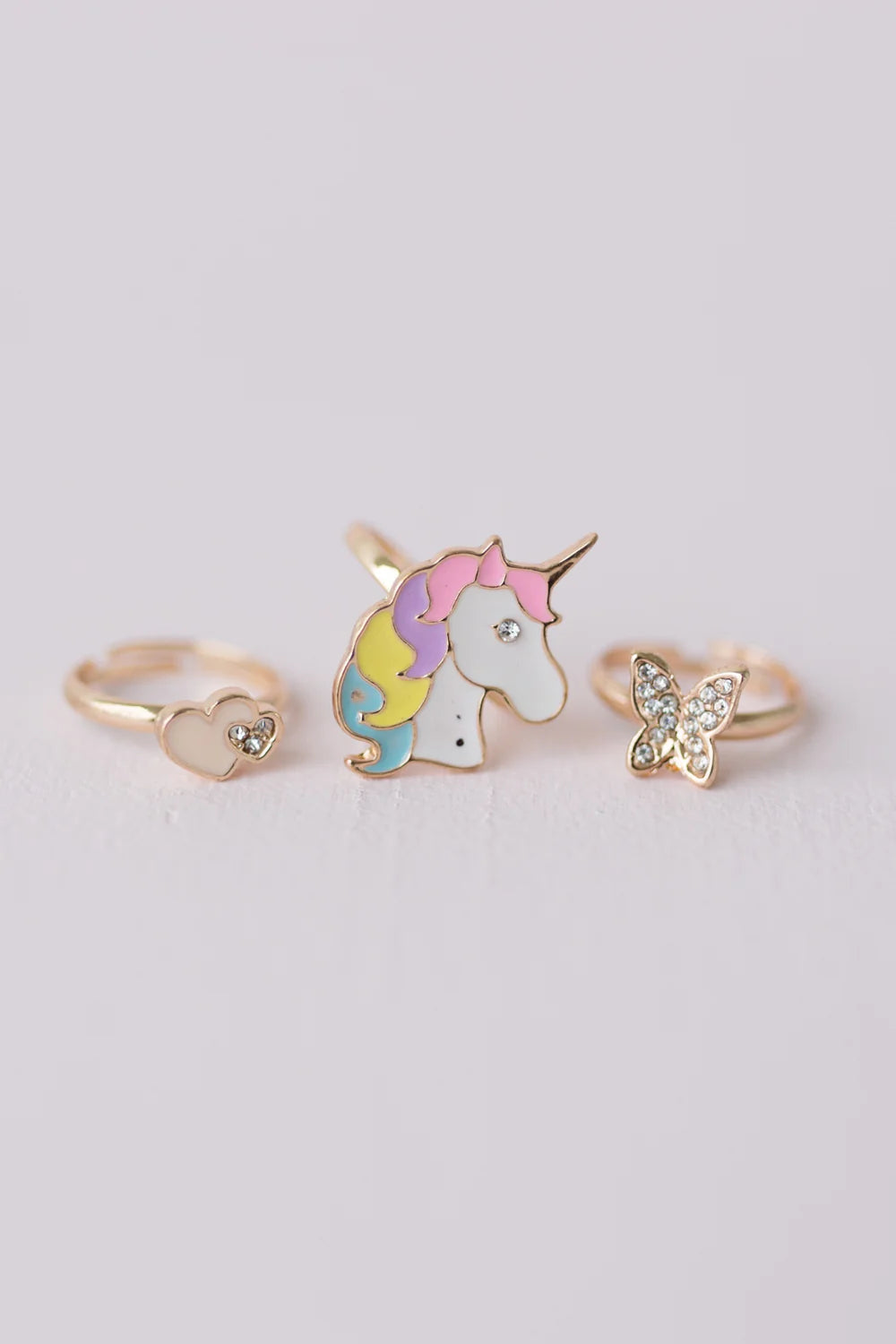 Great Pretenders Boutique Butterfly &amp; Unicorn Ring Set