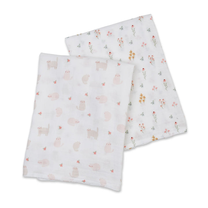 Lulujo Cotton Muslin Swaddles 2pk